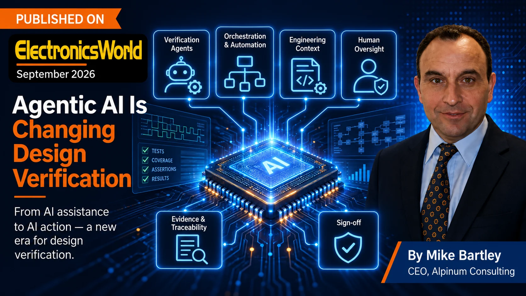 Agentic AI in design verification – Mike Bartley Electronics World September 2026 column