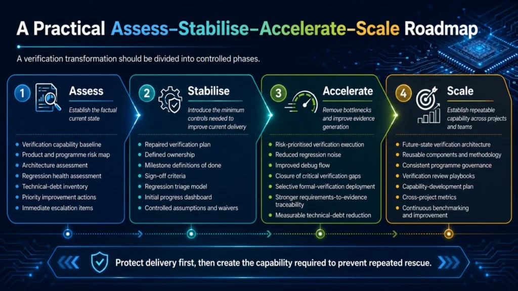 A Practical Assess–Stabilise–Accelerate–Scale Roadmap