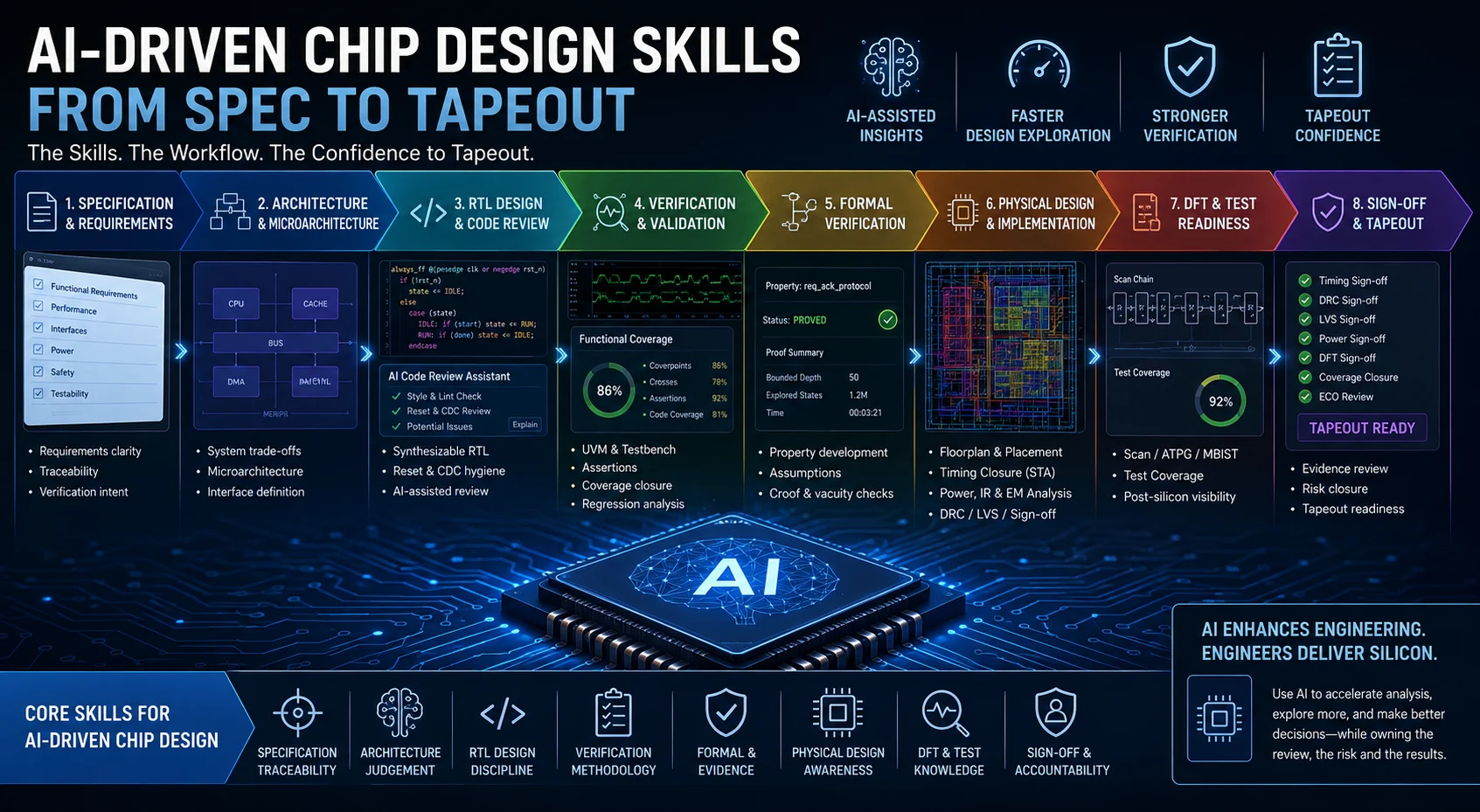 The Skills Needed for AI-Driven Chip Design from Spec to Tapeout