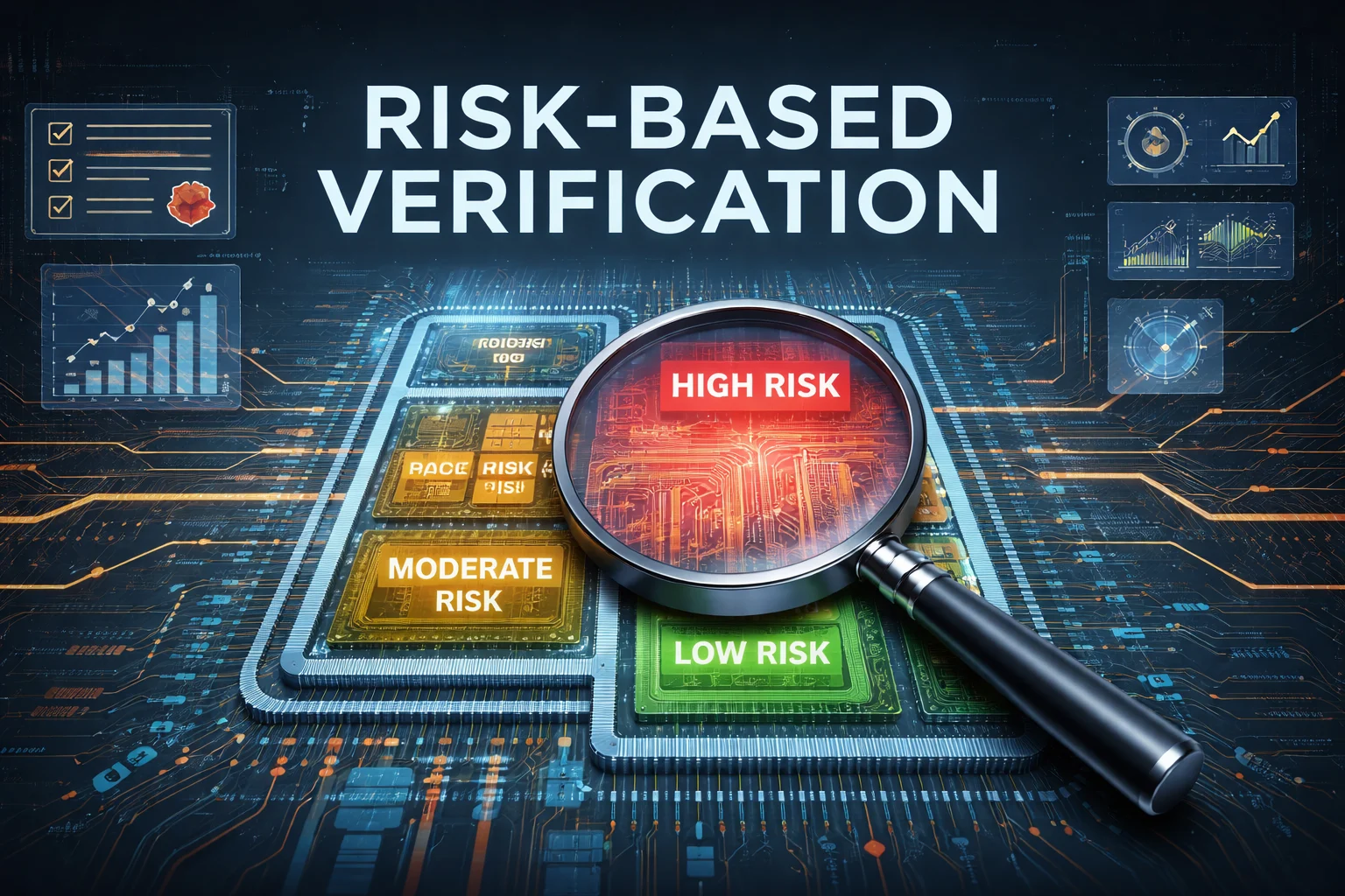 Risk-based verification strategy highlighting prioritisation of high-risk areas in ASIC and SoC design