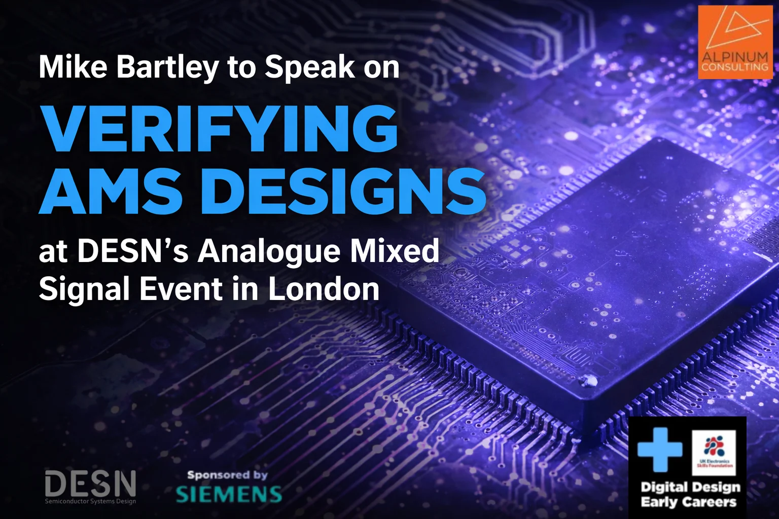 analogue mixed signal IC chip on PCB representing AMS design verification and semiconductor systems